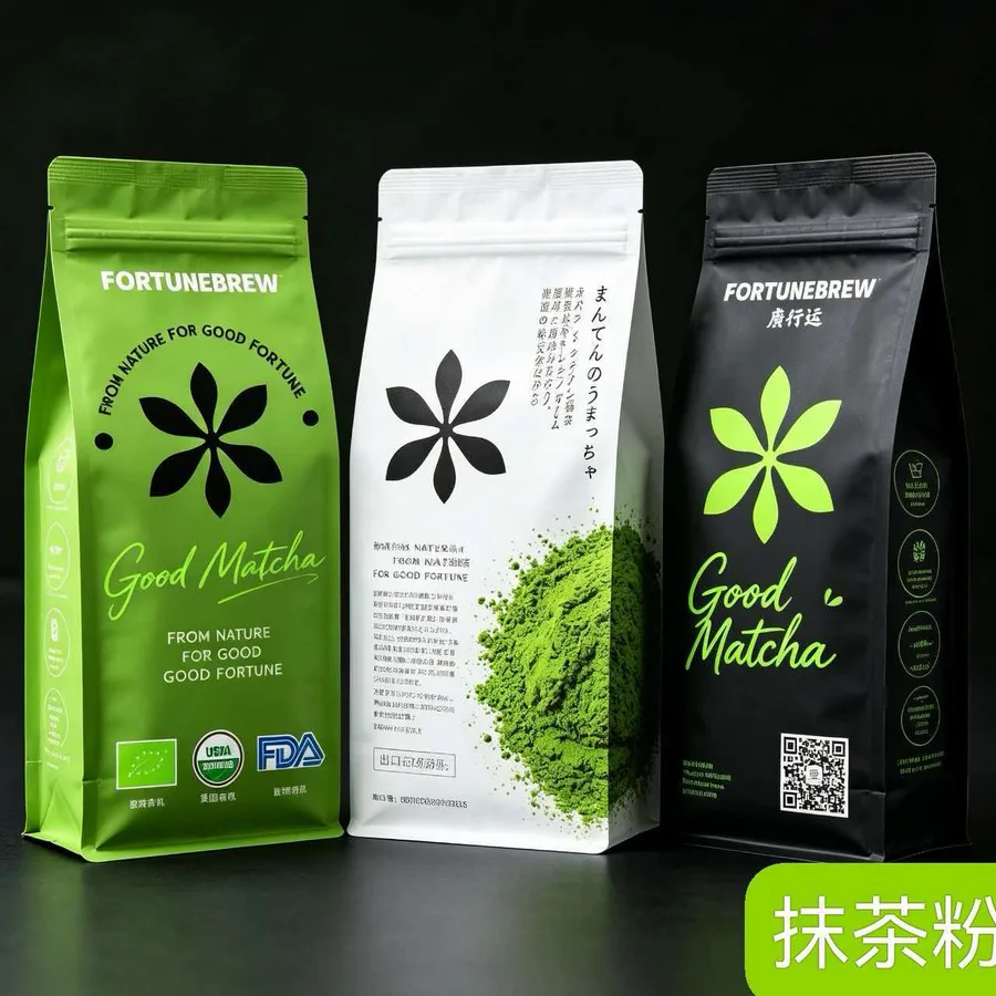 Good Matcha pouches in three colors